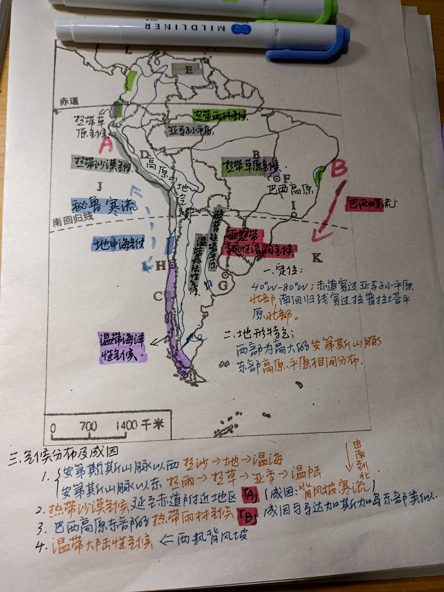 地理南美洲知识框架图图片