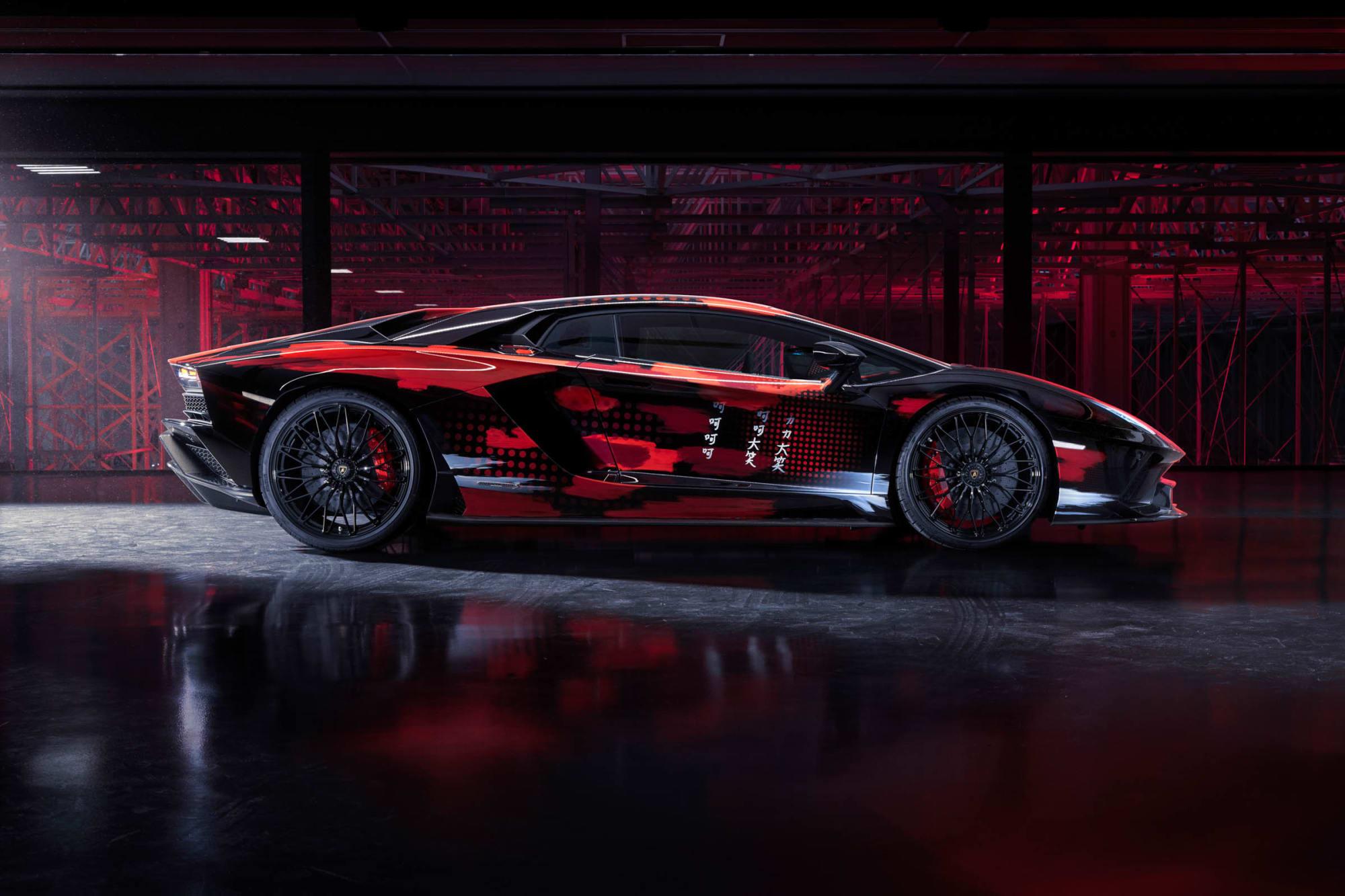 兰博基尼aventador s,车身颜色都要酷炫无比