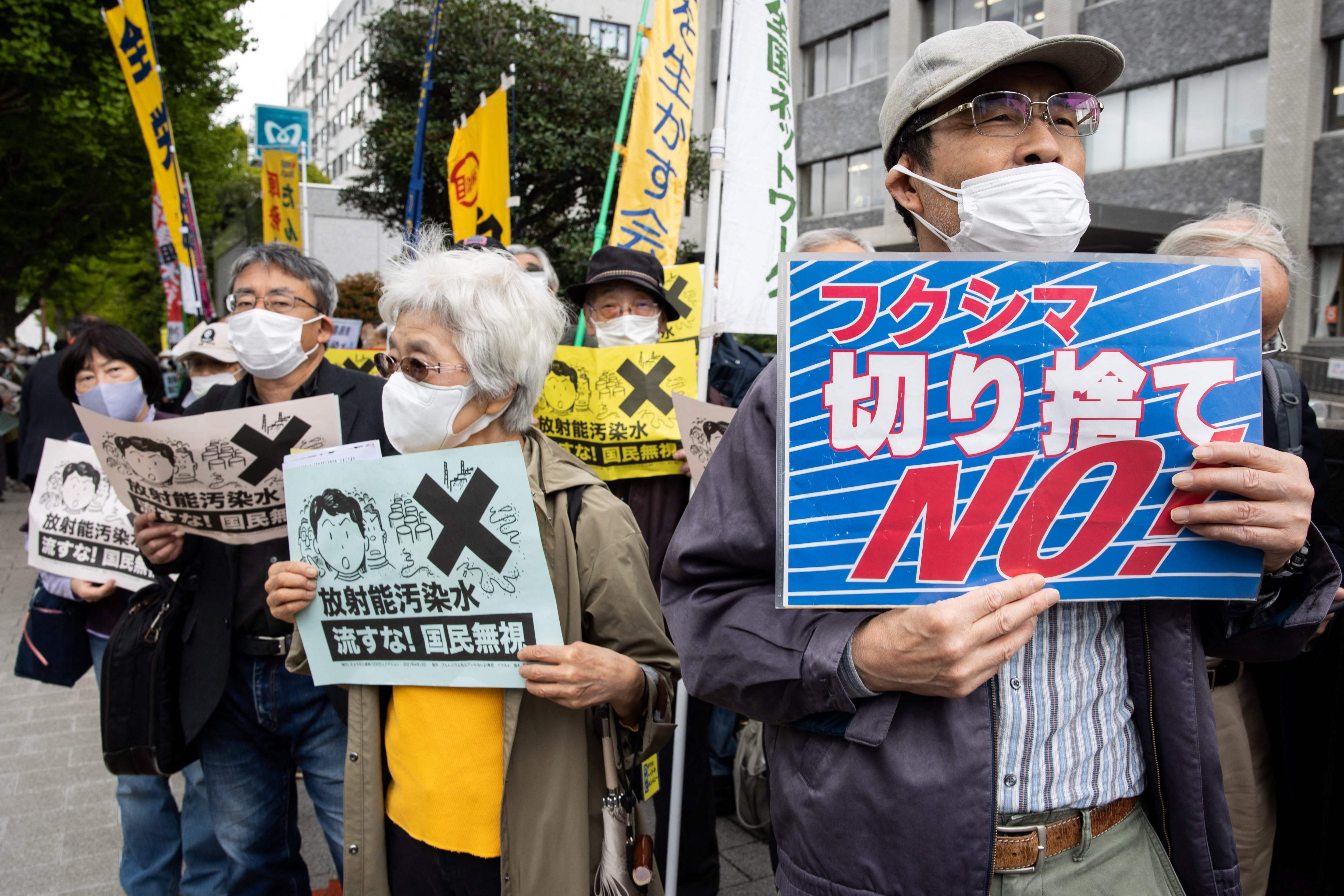 日本民众集会抗议福岛核污染水排海计划-侨报网