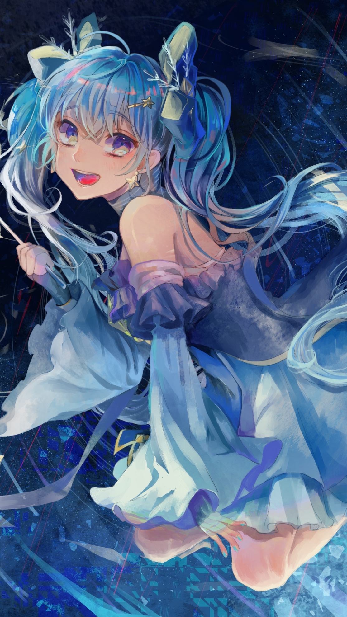 竖屏裁剪冬夜不寒雪初音08