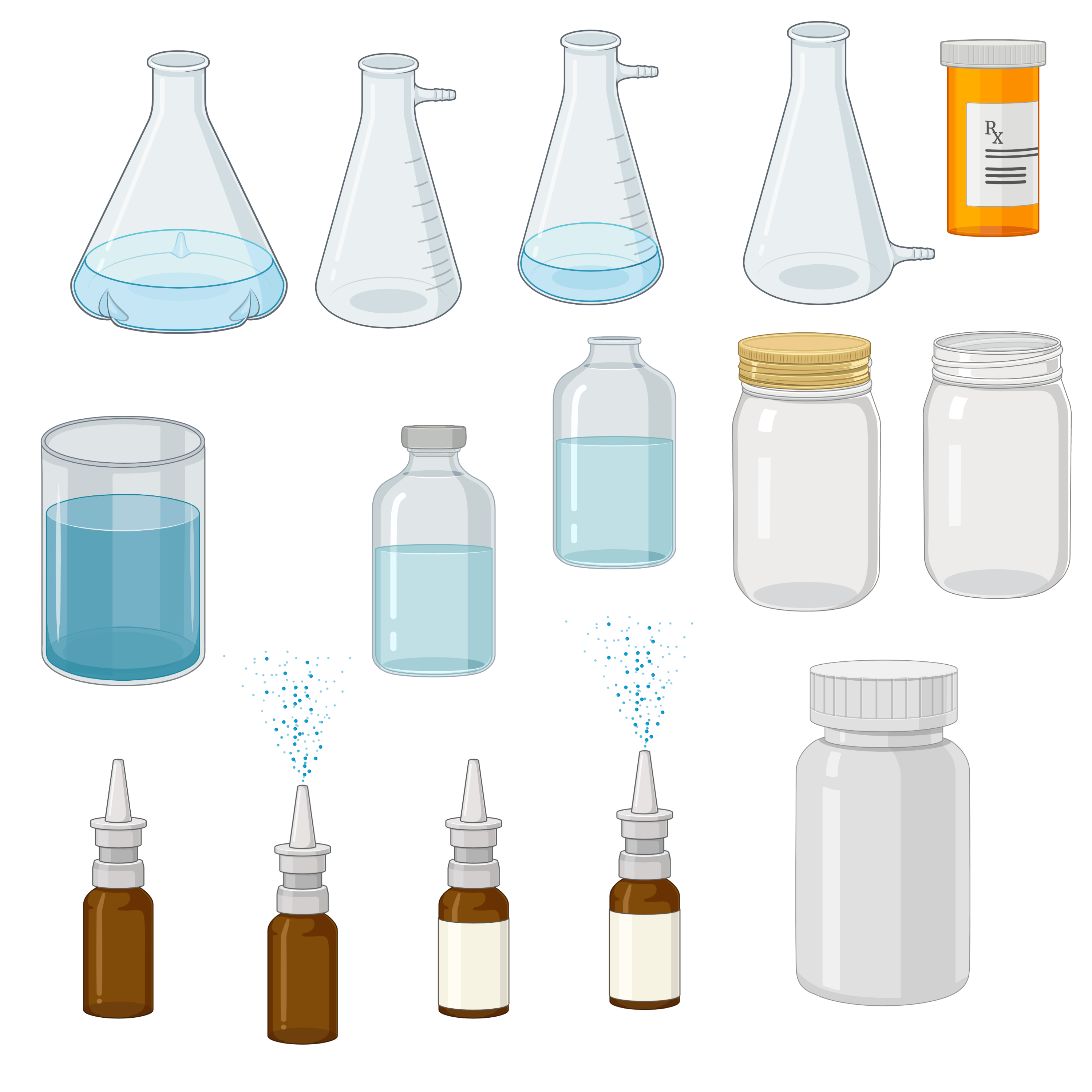 ppt素材-各种瓶子