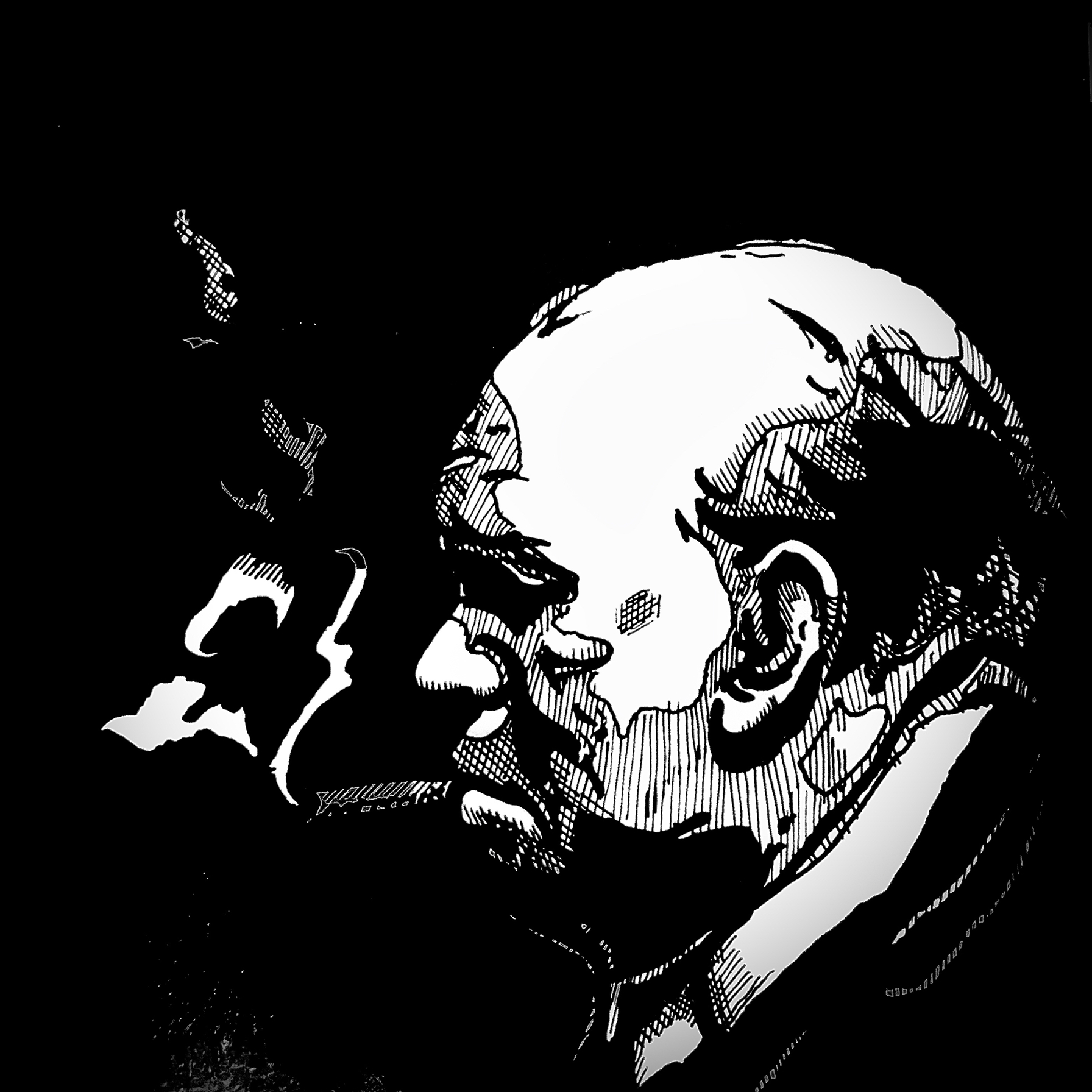 黑白构成画(技术特渣效果真的不行)