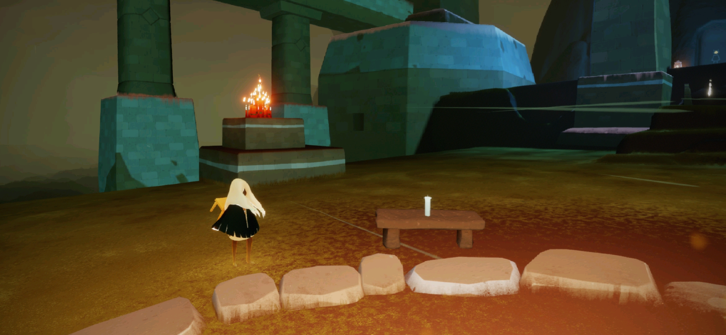 第一处:墓土大厅传送门落脚点左后方柱子上