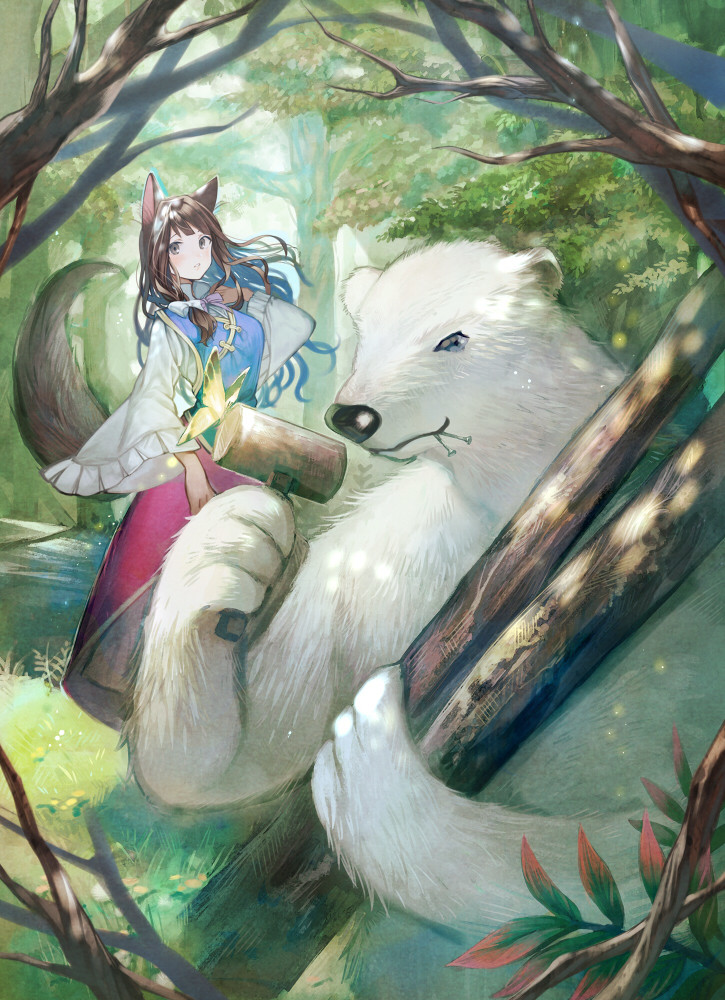 这头白熊叫熊吉,他赤裸身子,正直善良,与6位少女一同生活