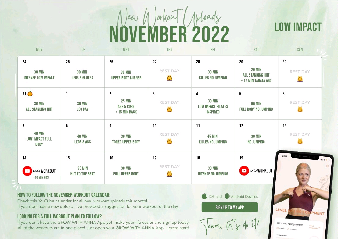 Growingannanas 十一月训练计划 哔哩哔哩