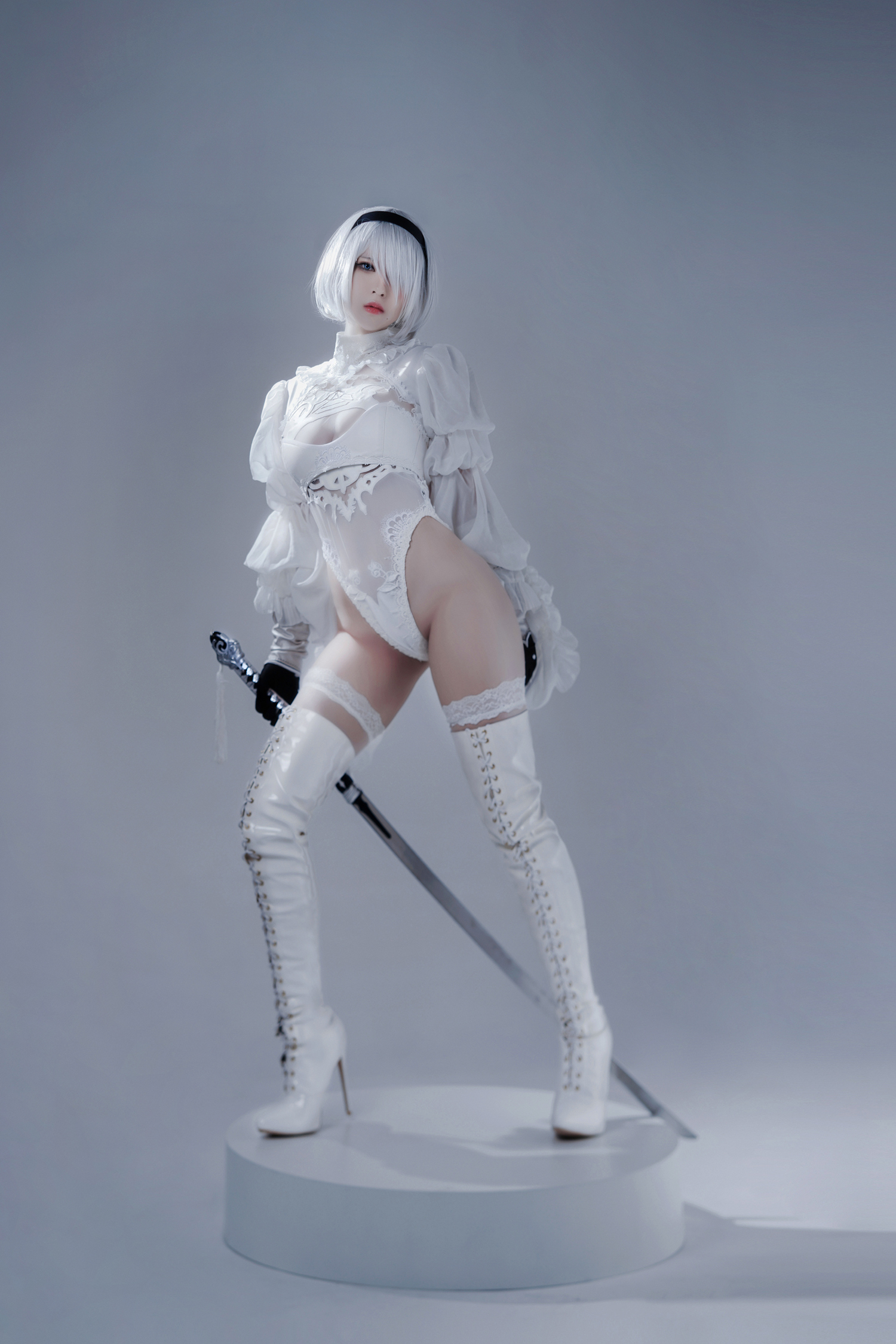 半半子Automataヨルハ二号B型白礼服cosplay2