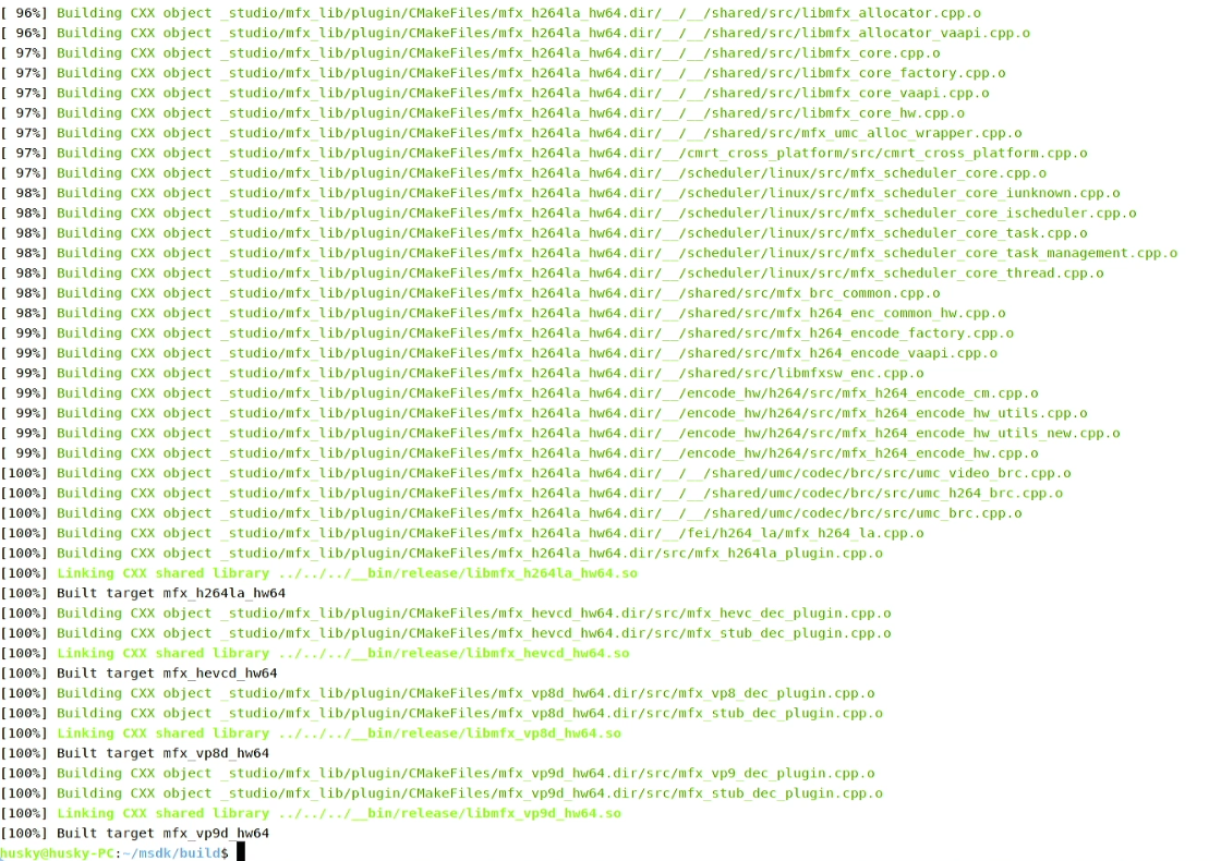 Linux ffmpeg intel 