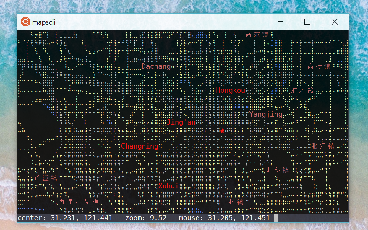  ctrl alt t mapscii linux 
