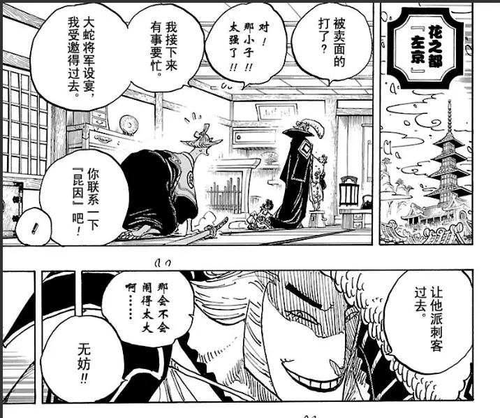 海贼王漫画和之国篇小紫是不是日和公主和狂死郎又有什么关系 哔哩哔哩