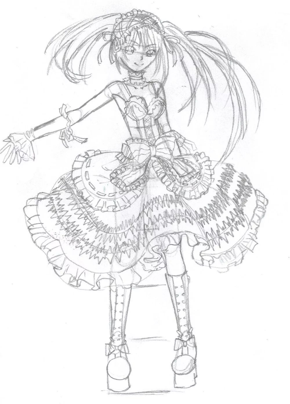 【绘画】如何画约会大作战中的人物--时崎狂三