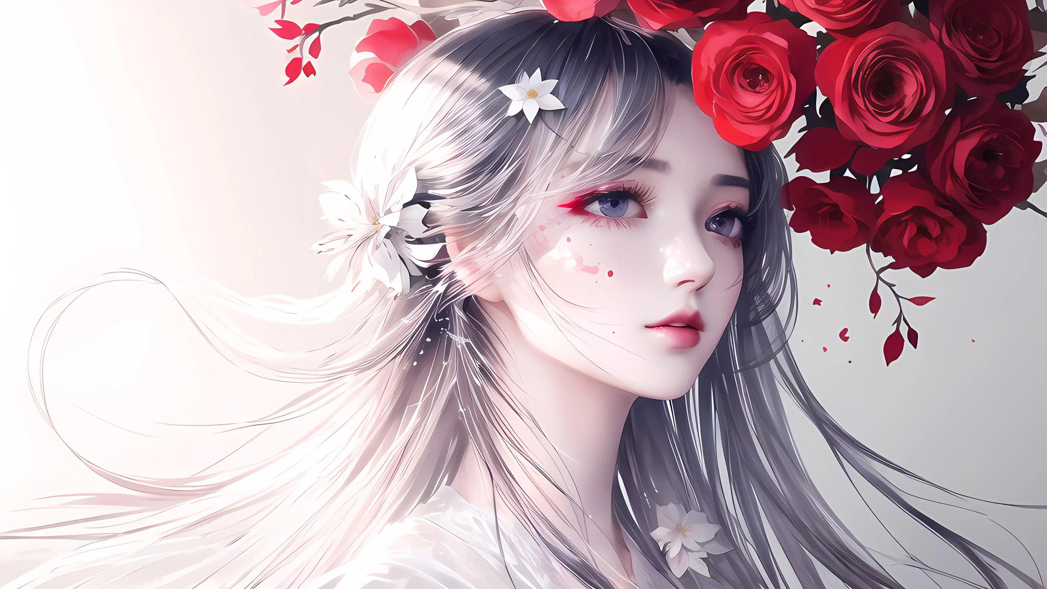 古风粉色系女孩ai绘画图集动漫卡通二次元手机电脑高清壁纸cg - 哔哩