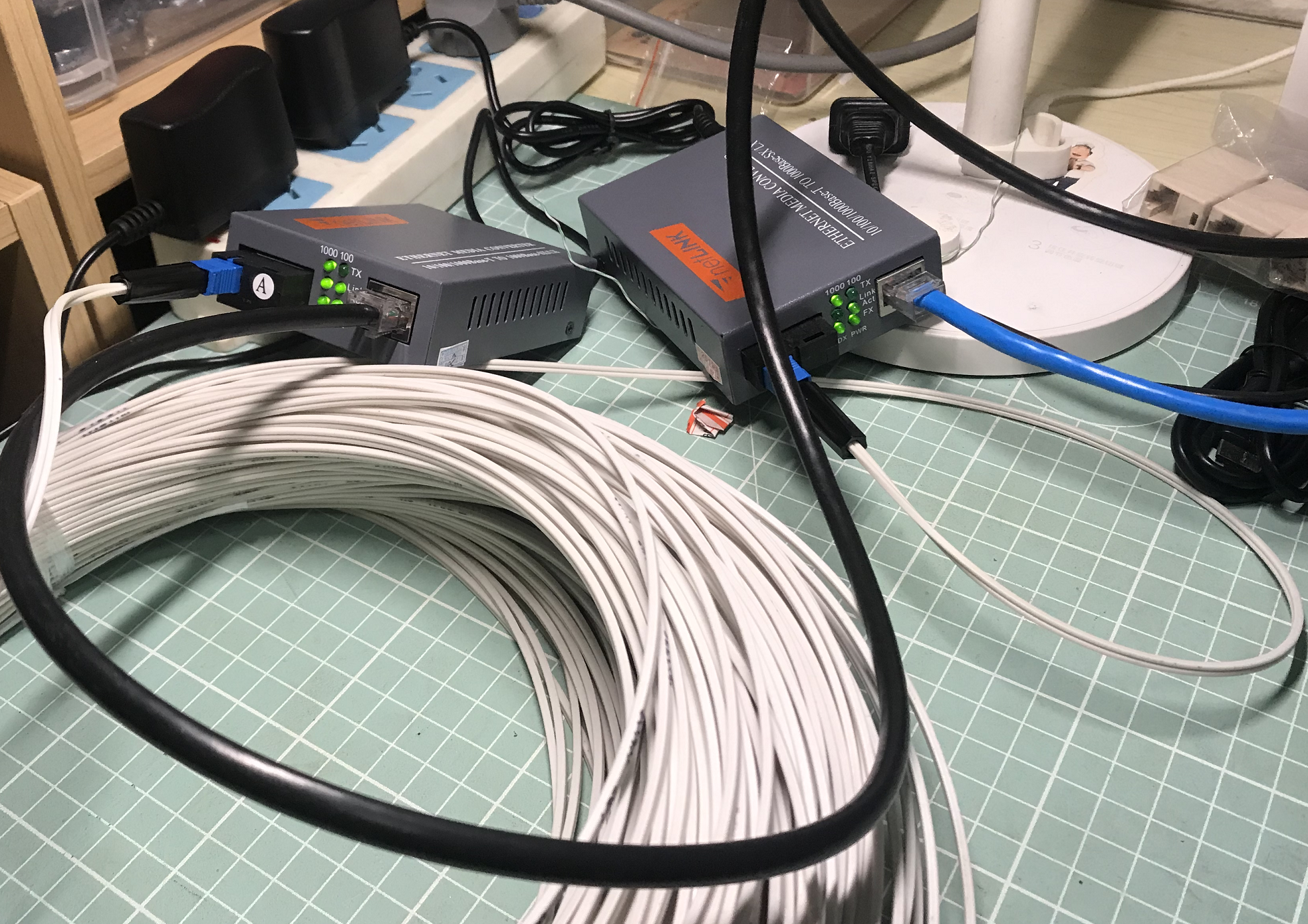 第一次做冷接光纤成功