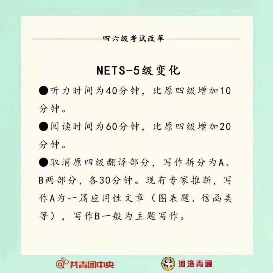 四六级预计在2019年全面改革