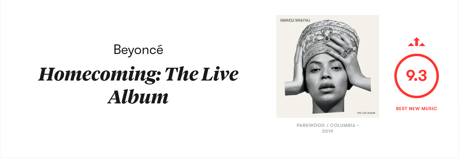 【搬运译】Pitchfork评Beyonce Live Album》 哔哩哔哩