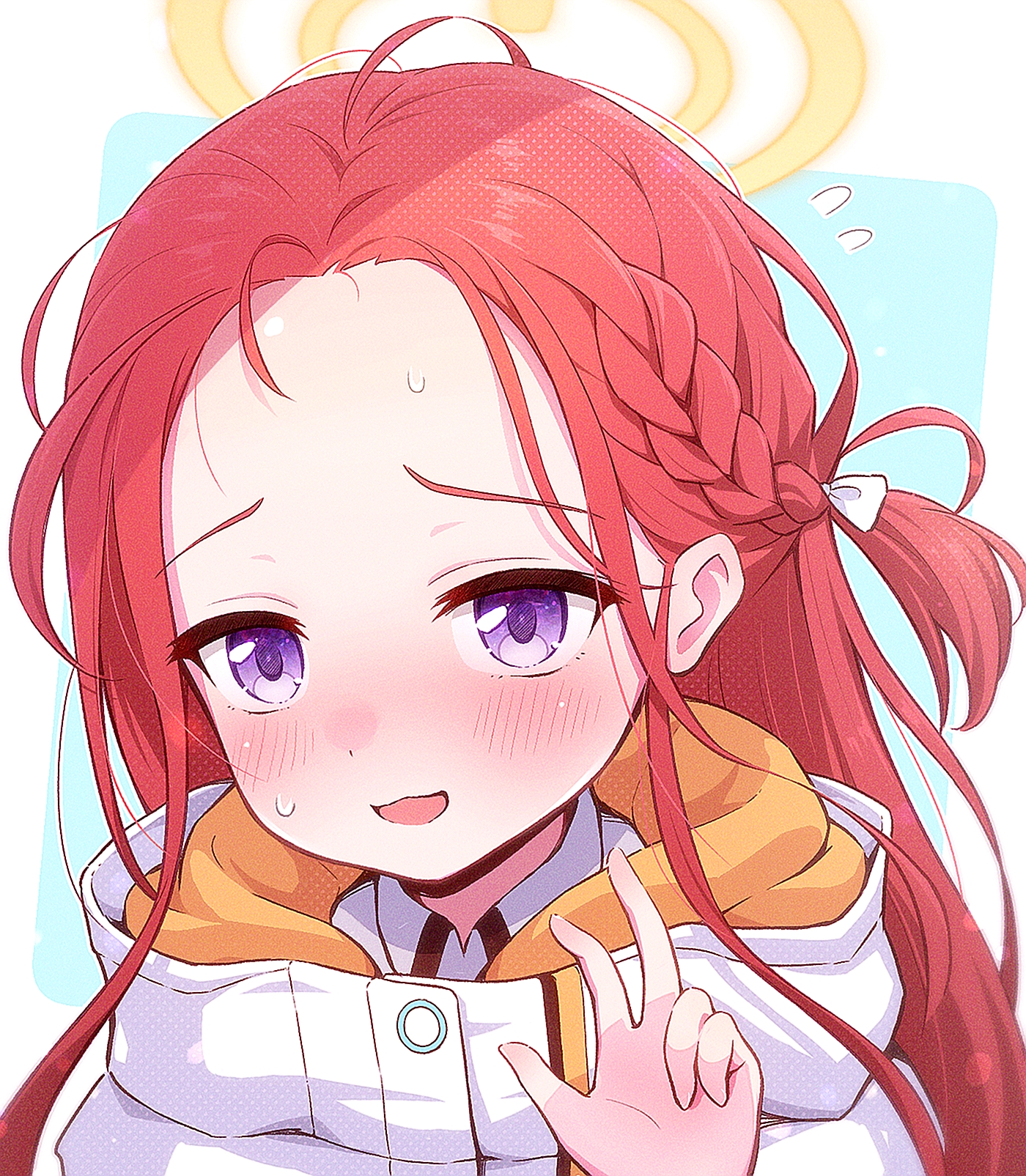 《蔚蓝档案》花冈 柚子插画 - 哔哩哔哩