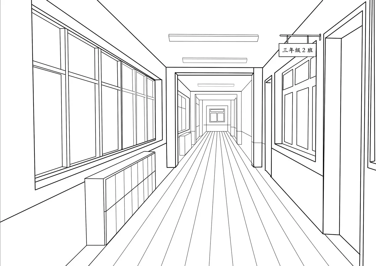 原创灯光画素材:教室走廊 - 哔哩哔哩