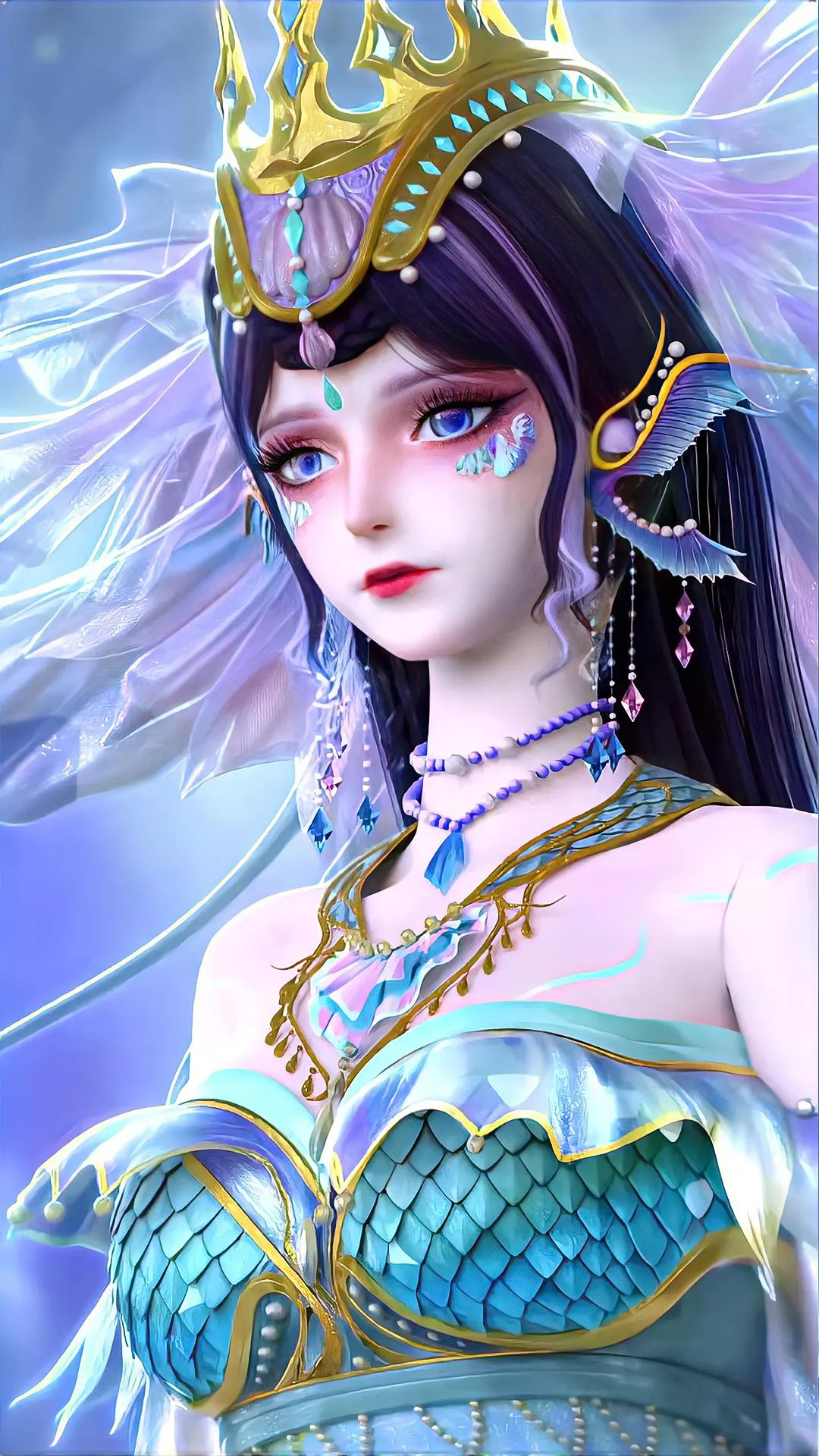 国漫女神|《叶罗丽默水语》海公主海颜4k高清手机壁纸