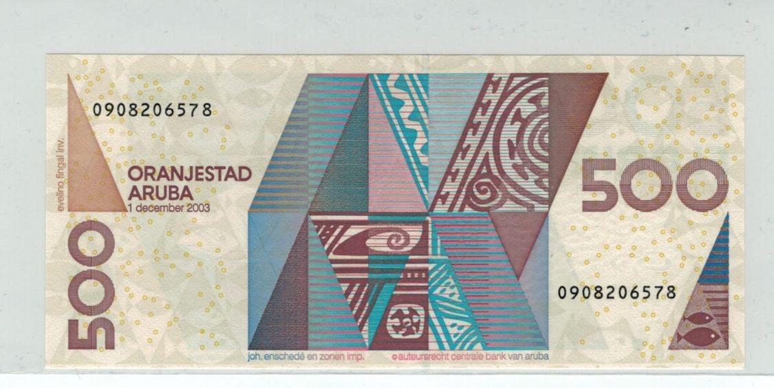 又买了一张全新的2003年版500阿鲁巴弗洛林