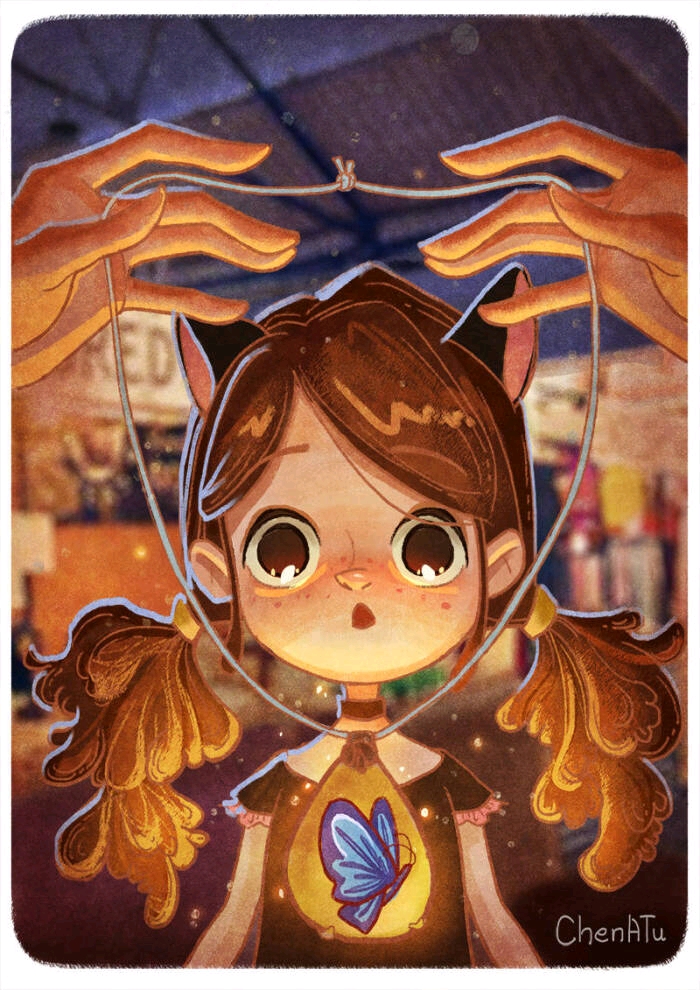 超级可爱的绘本风画师——陈阿凸