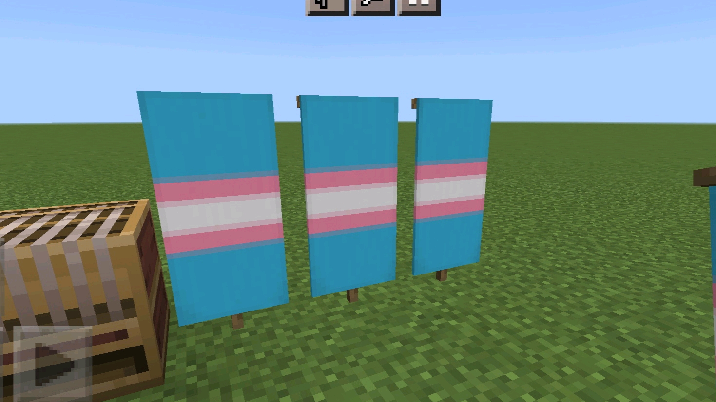 Minecraft蓝粉白?️⚧️旗帜的染织方法 - 哔哩哔哩
