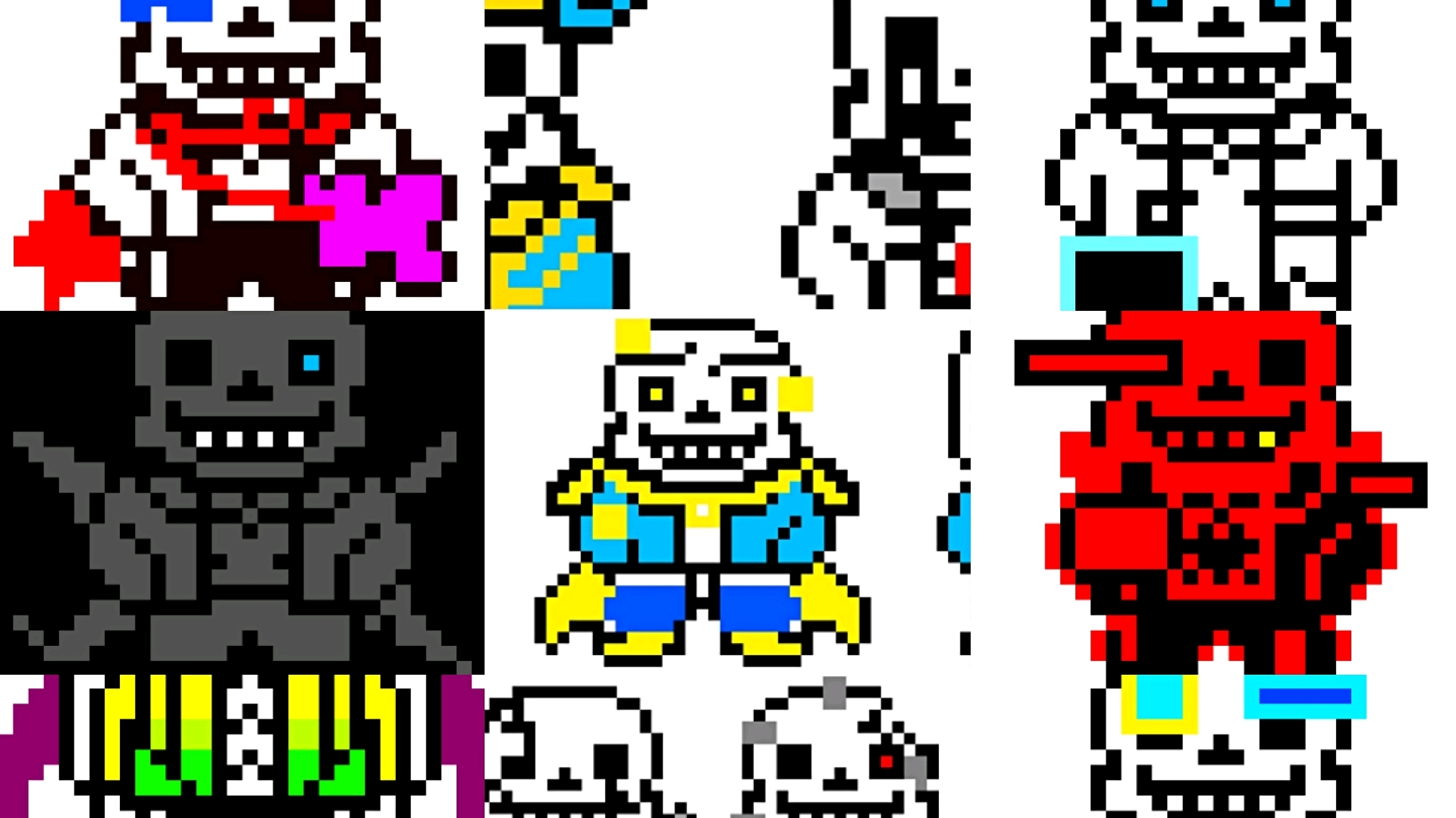 Ink!Sans战Sans像素图㈢ - 哔哩哔哩