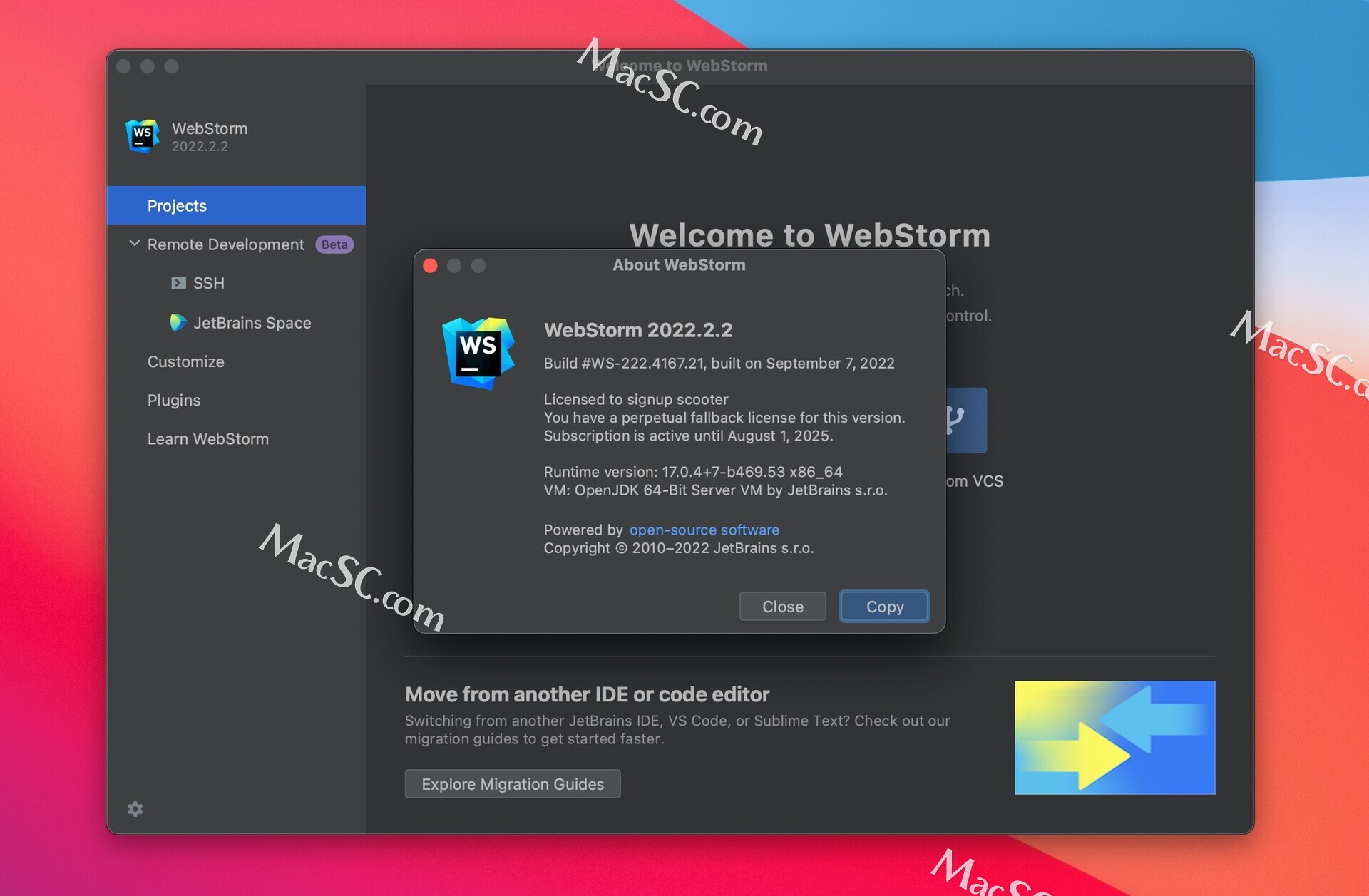 WebStorm for mac instal free