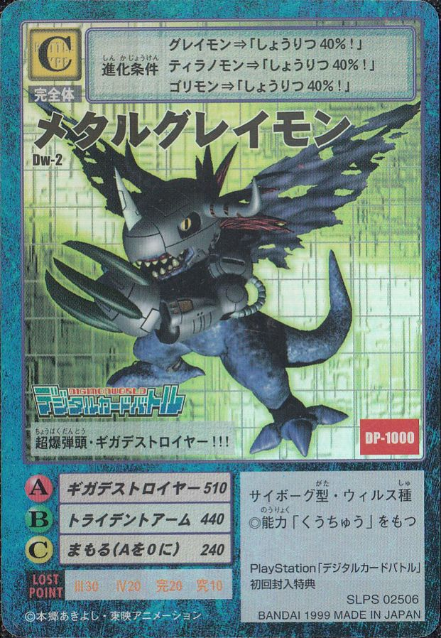 蓝金属暴龙兽（黑机械暴龙兽） アオメタルグレイモン  Blue Metal Greymon