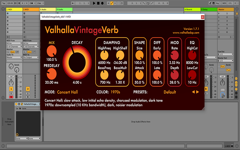 【教程】Valhalla VintageVerb“瓦尔哈拉”复古混响效果器教程 哔哩哔哩