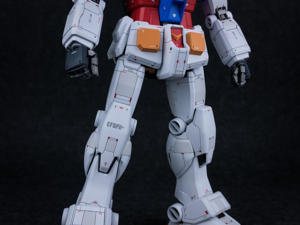 万代pg rx-78-2 高达 模型喷涂制作图例