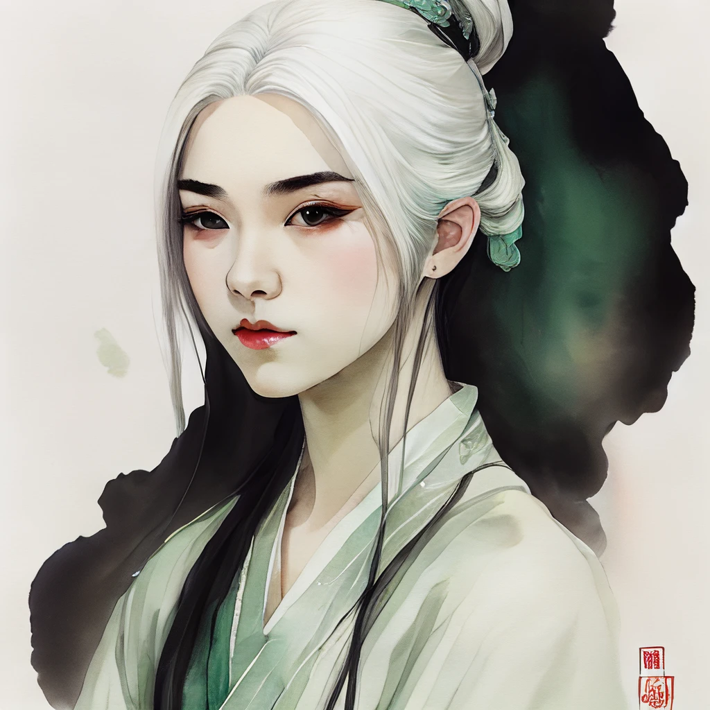 古风汉服女子手绘插画图片-千库网