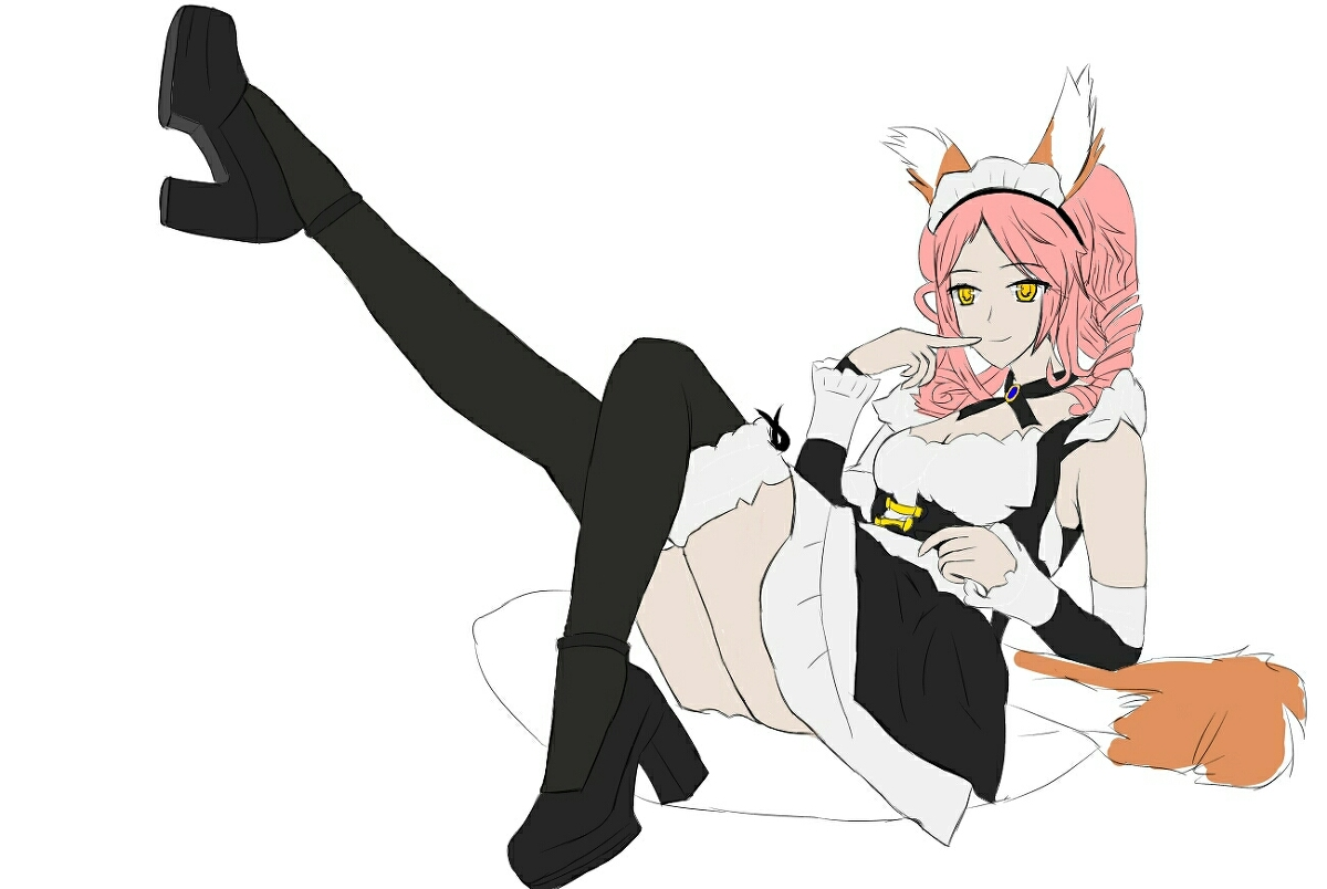 fgo 高清.插图 【三百零八】玉藻前.女仆装