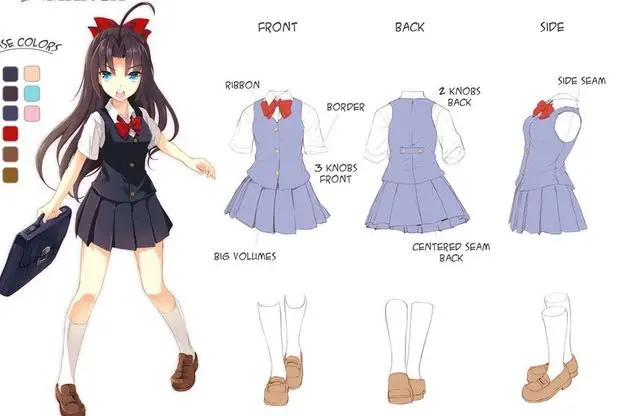 还不会画衣服 百种人物服装画法 等你来收 演出服 女仆装 制服等 附素材下载 哔哩哔哩