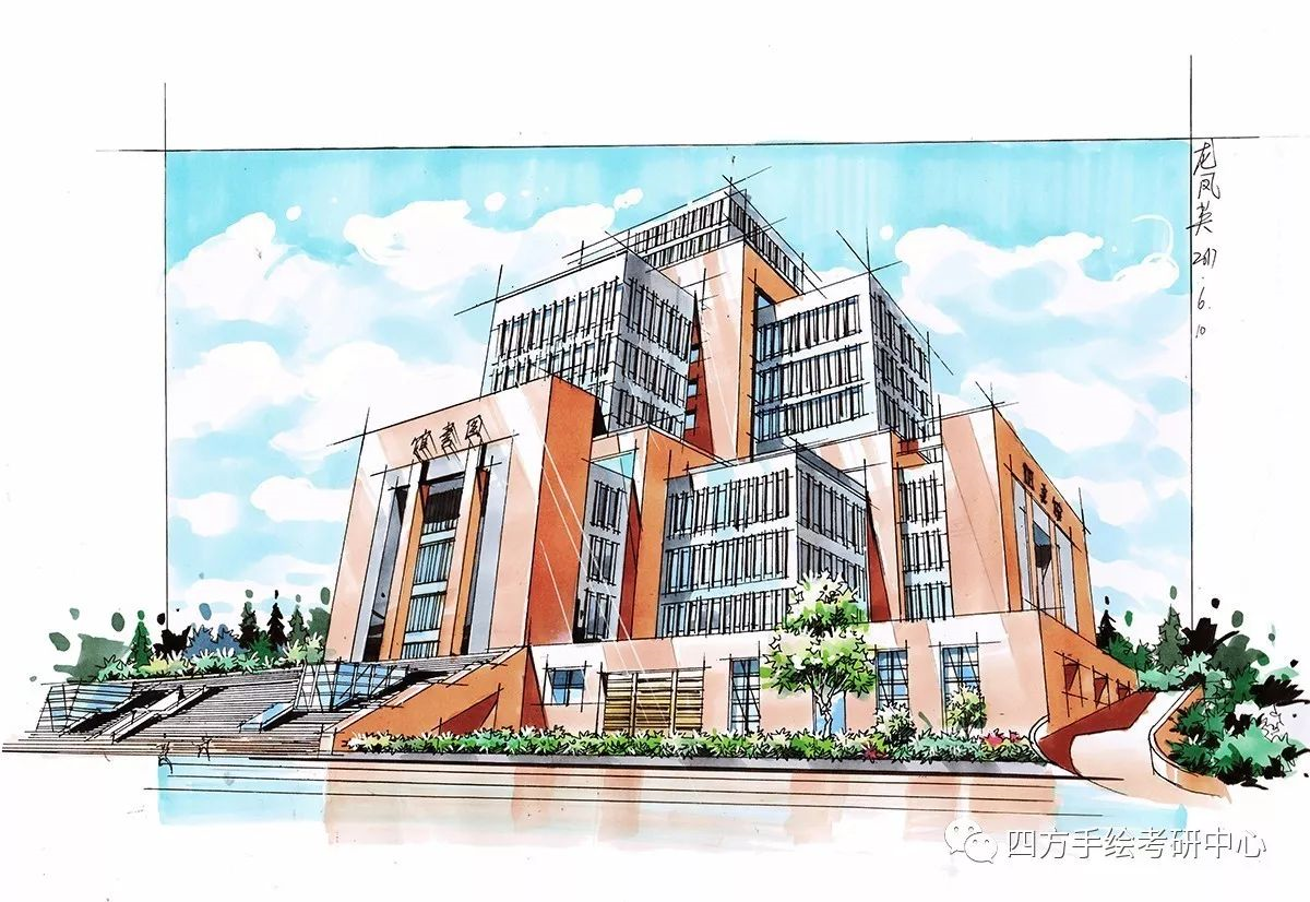 昆明理工大学图书馆手绘作品