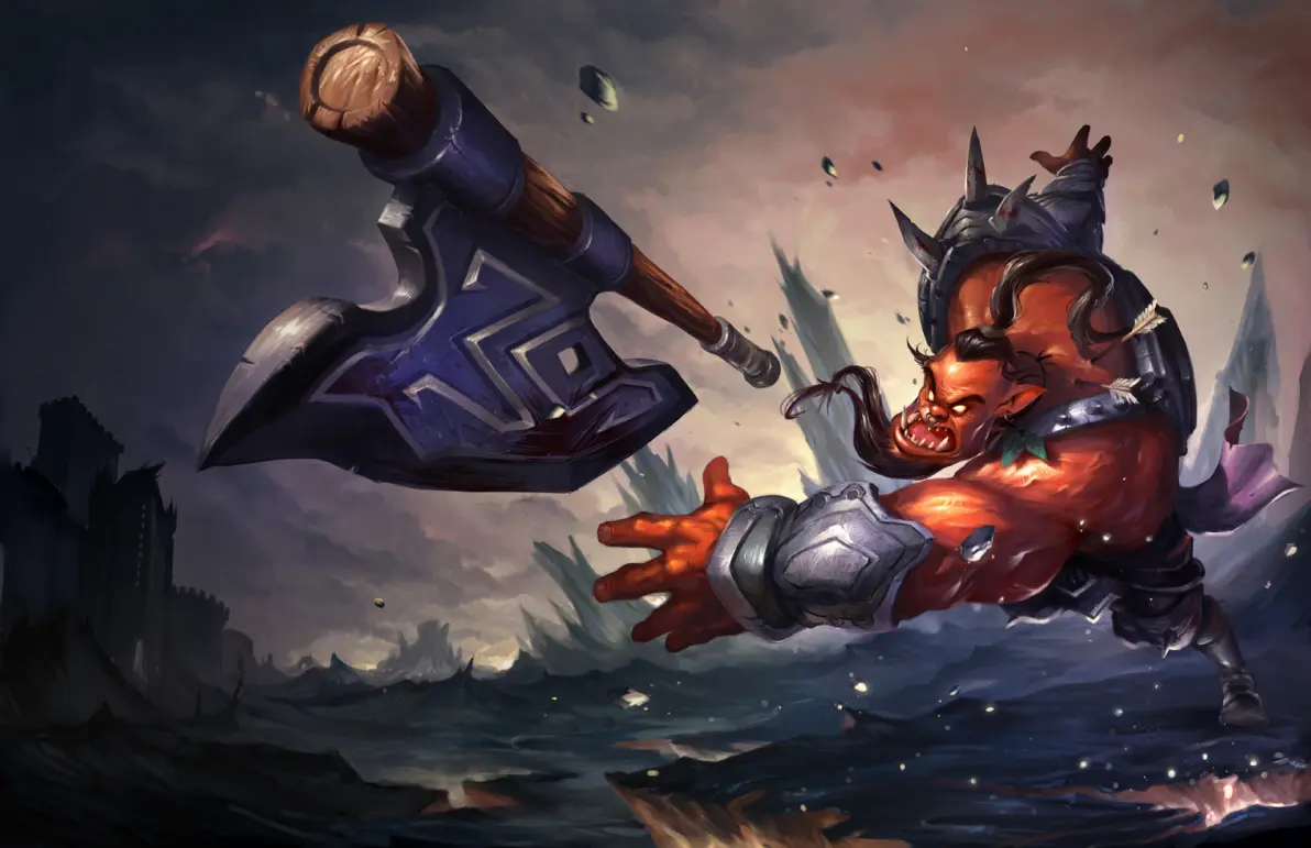 英雄联盟皮肤原画 祖安狂人 蒙多