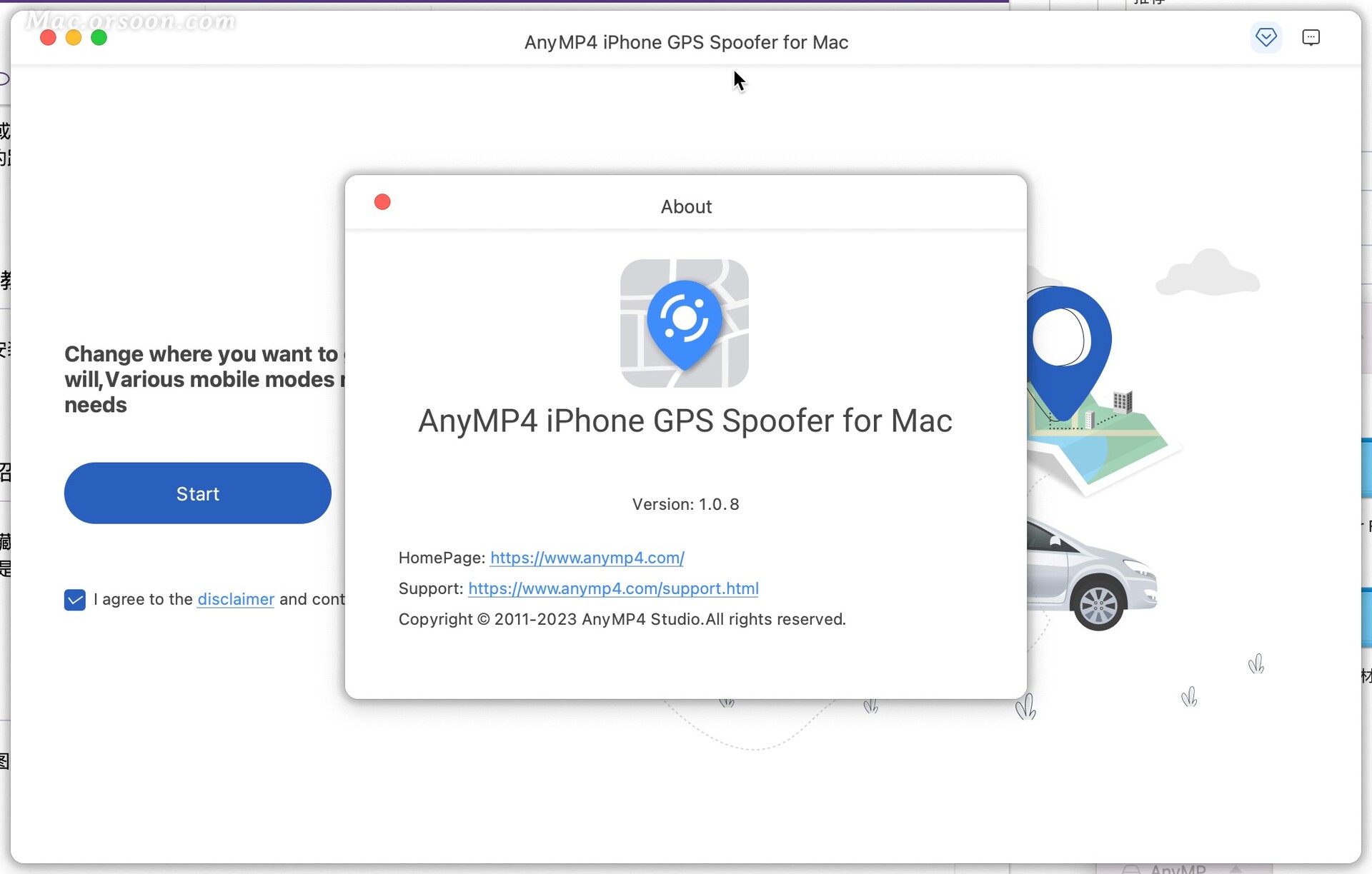 AnyMP4 iPhone GPS Spoofer Mac(iPhone修改GPS位置工具) 哔哩哔哩