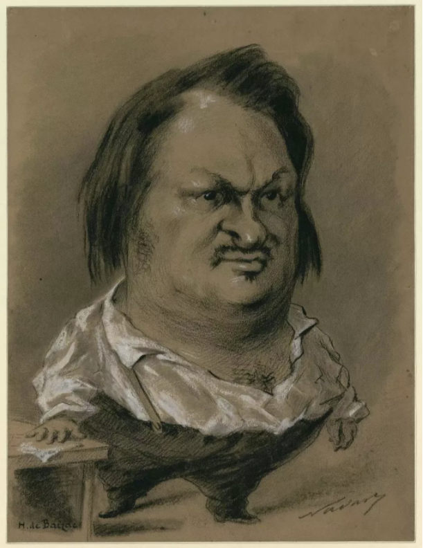 纳达尔画的巴尔扎克像,漫画作品,纳达尔