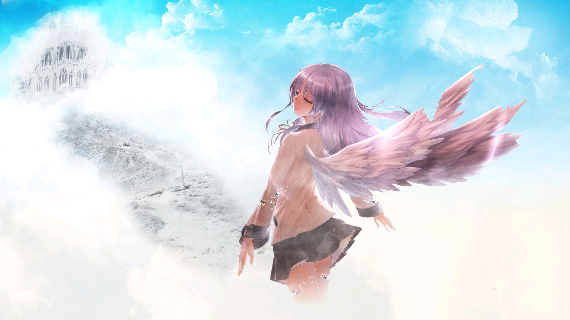 二次元壁纸控part.105——立华奏angelbeats - 哔哩哔哩
