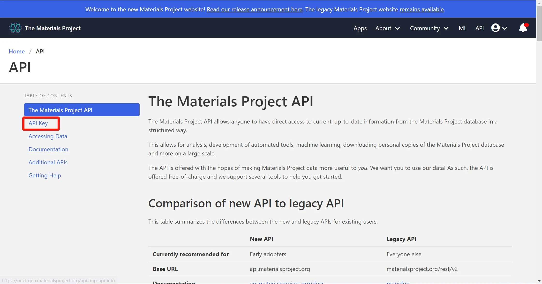 如何在Materials Project上找到自己的API key 哔哩哔哩