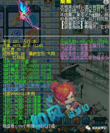 梦幻西游 伦总花果山属性第1 闯海32万买全服第1成就男号 哔哩哔哩