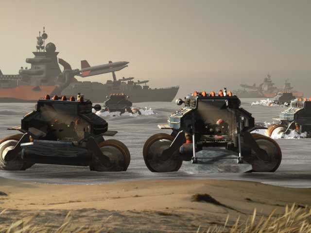 过场影片中的苏联装甲运兵船