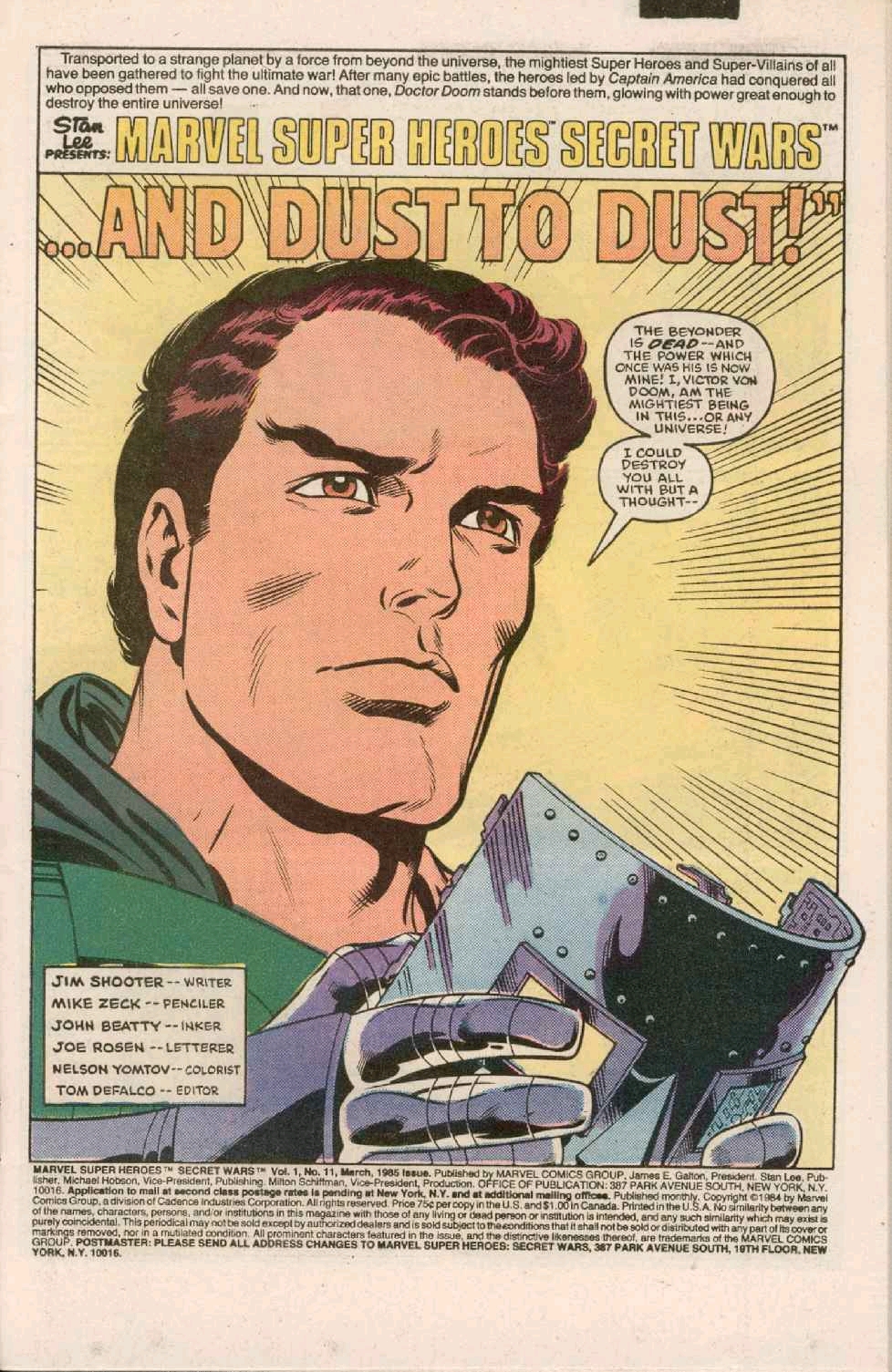 《秘密战争1》中恢复的杜姆