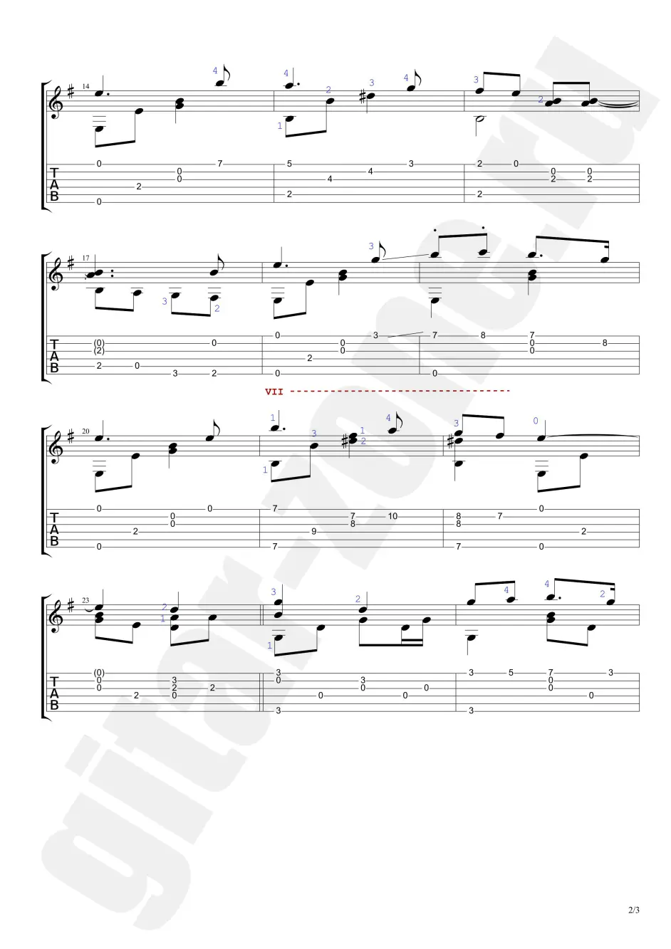 指弹吉他谱 二战名曲 神圣的战争 哔哩哔哩