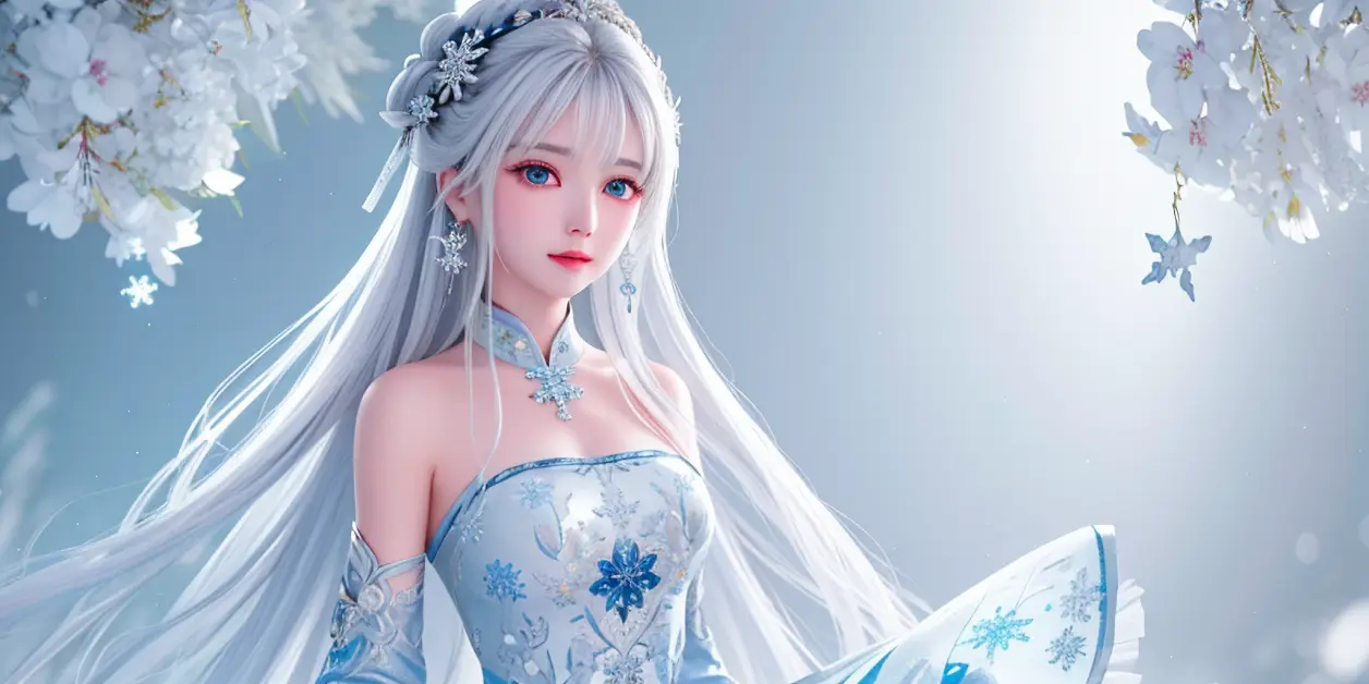 (ai绘画)银发古风美女八十三(3) - 哔哩哔哩