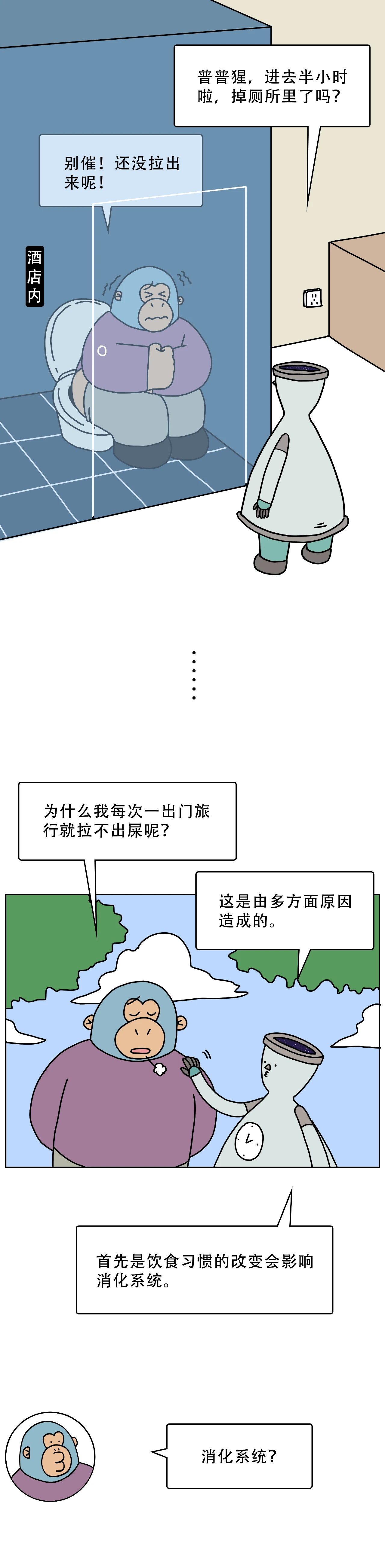 为什么一旅游就拉不出屎？