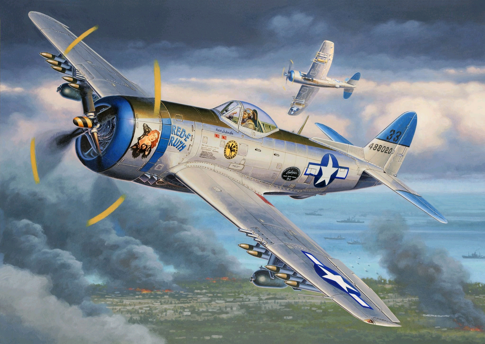 p-47雷霆"thunder",大家认不认同p-47空战也很好,可是比不上野马喷火
