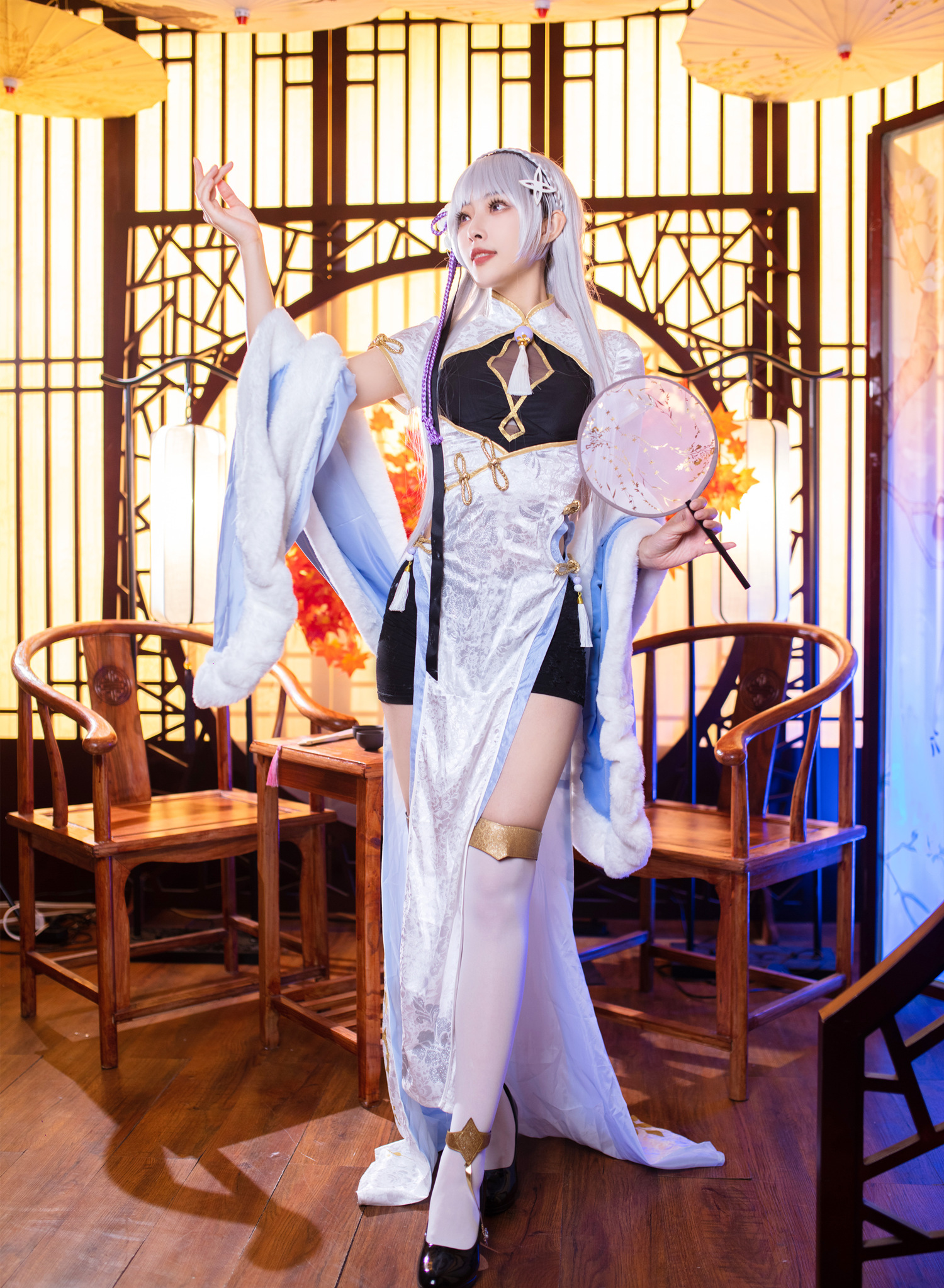 米粒re从零开始的异世界生活爱蜜莉雅旗袍cosplay1