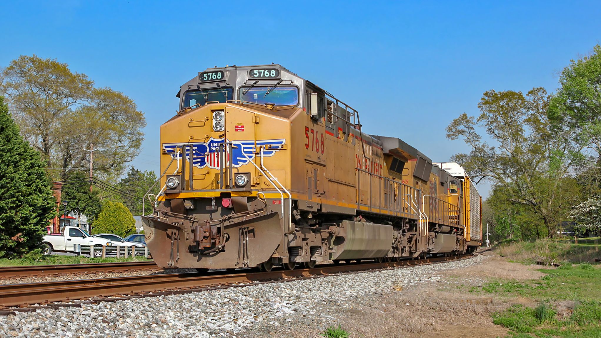 美国铁路BNSF重载货运列车拍车_哔哩哔哩_bilibili