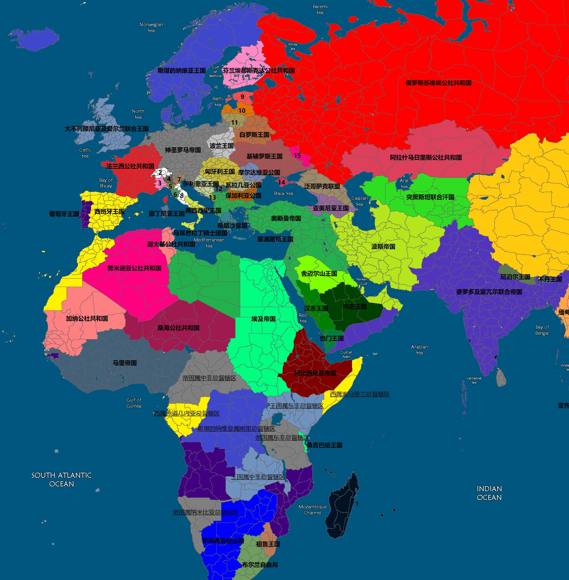 永恒之国潮起时刻欧亚大陆局势图