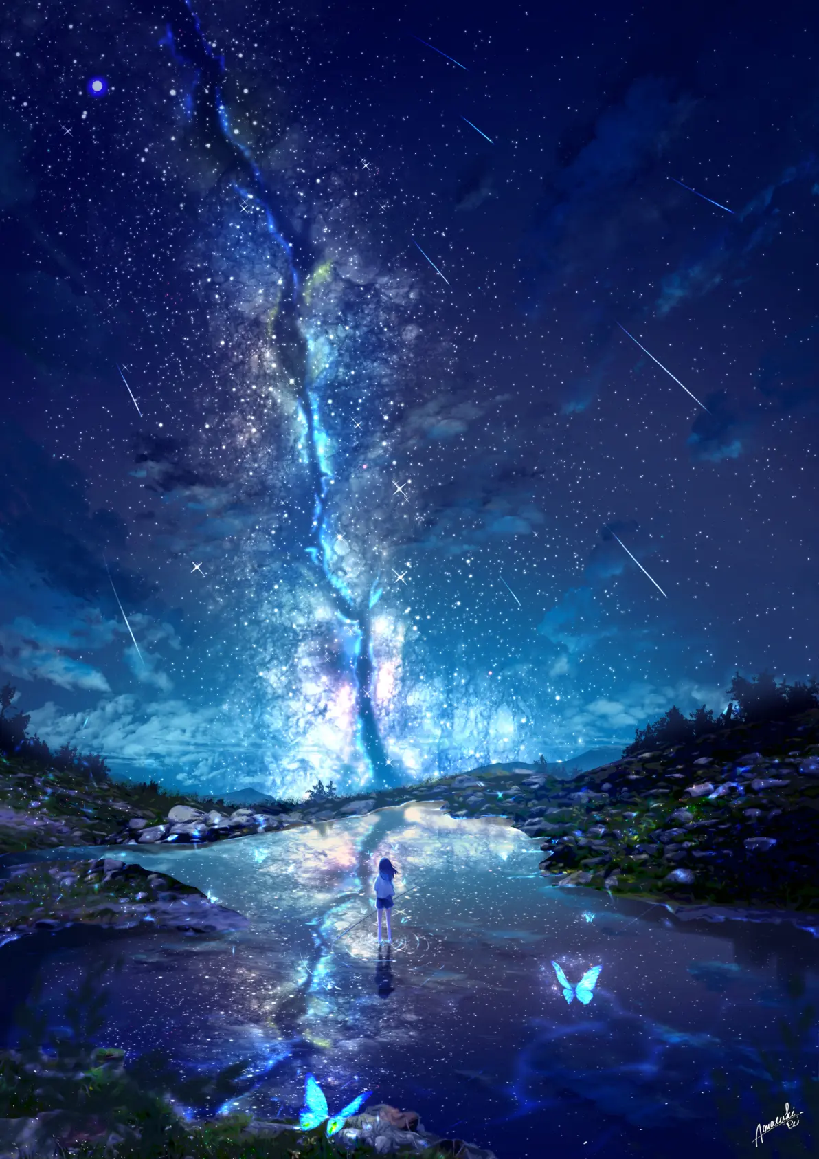 唯美画风的二次元动漫风景壁纸